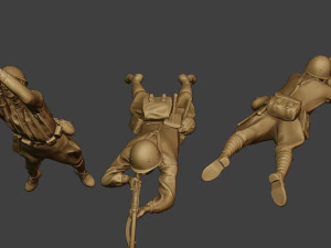 Russischer Soldat im 2. Weltkrieg erschie&szlig;t liegend2 r1 3D Druckmodell