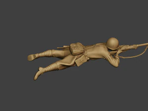 soldat russe ww2 tirer couch&eacute;2 r1 Modèles 3D en vedette