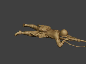 soldat russe ww2 tirer couch&eacute;2 r1 Modèles 3D en vedette