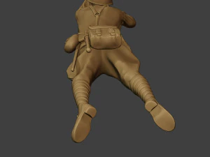 soldat russe ww2 tirer couch&eacute;2 r1 Modèles 3D en vedette