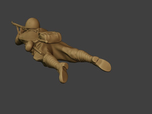 russian soldier ww2 shoot lying2 r1 Modèles 3D en vedette