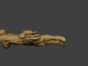 soldat russe ww2 tirer couch&eacute;2 r1 Modèles 3D en vedette