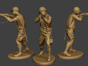 russian soldier ww2 shoot stand r1 3D Print Model