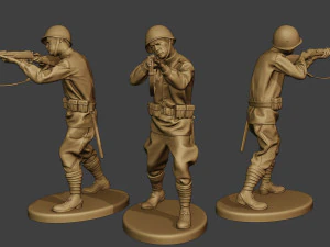 रूसी सैनिक WW2 शूट स्टैंड R1 3D प्रिंट मॉडल