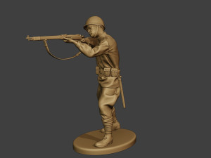 russian soldier ww2 shoot stand r1 3D Print Model