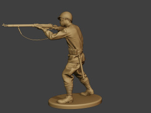 russian soldier ww2 shoot stand r1 3D Print Model