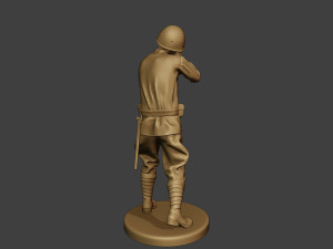 russian soldier ww2 shoot stand r1 3D Print Model