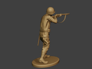 russian soldier ww2 shoot stand r1 3D Print Model