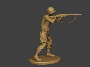 russian soldier ww2 shoot stand r1 3D Print Model