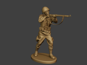 russian soldier ww2 shoot stand r1 3D Print Model
