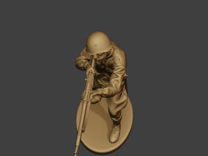 russian soldier ww2 shoot stand r1 3D Print Model
