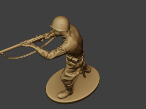 russian soldier ww2 shoot stand r1 3D Print Model