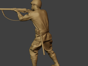 russian soldier ww2 shoot stand r1 3D Print Model