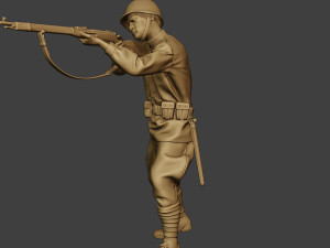 russian soldier ww2 shoot stand r1 3D Print Model