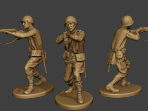 russian soldier ww2 shoot stand2 r1 3D Print Model