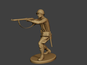 russian soldier ww2 shoot stand2 r1 Modelo de Impressão 3D