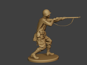 russian soldier ww2 shoot stand2 r1 Modelo de Impressão 3D
