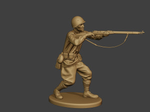 russian soldier ww2 shoot stand2 r1 Modelo de Impressão 3D