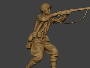 russian soldier ww2 shoot stand2 r1 Modelo de Impressão 3D