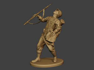 russian soldier ww2 shooted r1 3D Принт Модель