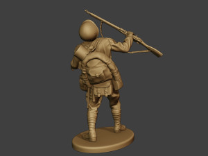 russian soldier ww2 shooted r1 3D Принт Модель