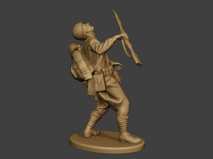 russian soldier ww2 shooted r1 3D Принт Модель
