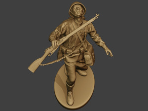 russian soldier ww2 shooted r1 3D Принт Модель