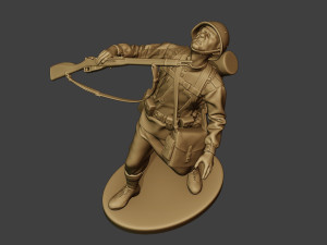 russian soldier ww2 shooted r1 3D Принт Модель