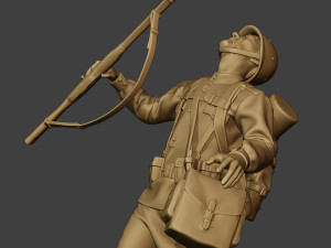 russian soldier ww2 shooted r1 3D Принт Модель