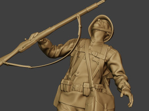 russian soldier ww2 shooted r1 3D Принт Модель