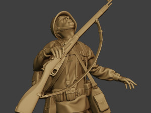 russian soldier ww2 shooted r1 3D Принт Модель