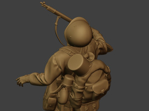 russian soldier ww2 shooted r1 3D Принт Модель