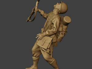 russian soldier ww2 shooted r1 3D Принт Модель