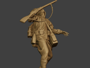 russian soldier ww2 shooted r1 3D Принт Модель