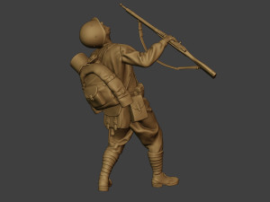 russian soldier ww2 shooted r1 3D Принт Модель