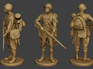 russian soldier ww2 stand r1 3Dプリントモデル