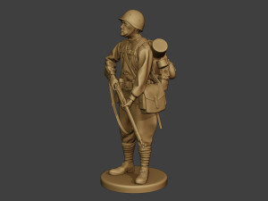russian soldier ww2 stand r1 Modèles 3D en vedette