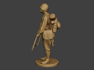 russian soldier ww2 stand r1 Modèles 3D en vedette