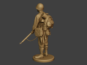 russian soldier ww2 stand r1 Modèles 3D en vedette