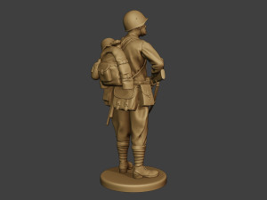 russian soldier ww2 stand r1 Modèles 3D en vedette