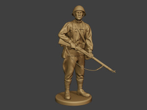 russian soldier ww2 stand r1 Modèles 3D en vedette