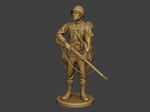 russian soldier ww2 stand r1 Modèles 3D en vedette