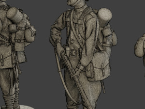 russian soldier ww2 stand r1 Modèles 3D en vedette