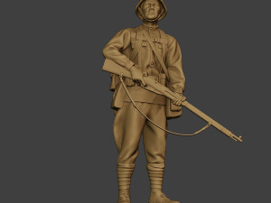 russian soldier ww2 stand r1 Modèles 3D en vedette