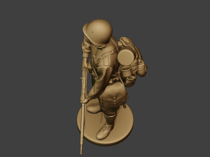 russian soldier ww2 stand r1 Modèles 3D en vedette