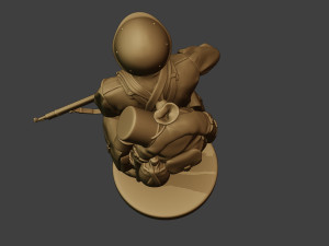 russian soldier ww2 stand r1 Modèles 3D en vedette