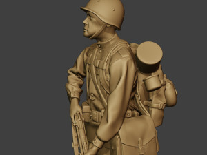 russian soldier ww2 stand r1 Modèles 3D en vedette