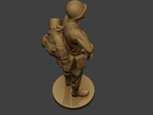 russian soldier ww2 stand r1 Modèles 3D en vedette