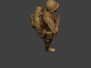 russian soldier ww2 stand r1 Modèles 3D en vedette