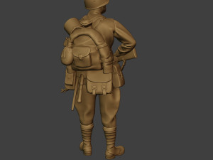 russian soldier ww2 stand r1 Modèles 3D en vedette